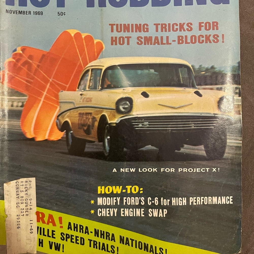 Vintage Popular Hot Rodding 1969 Magazine Fair Condition - Picture 2 of 9